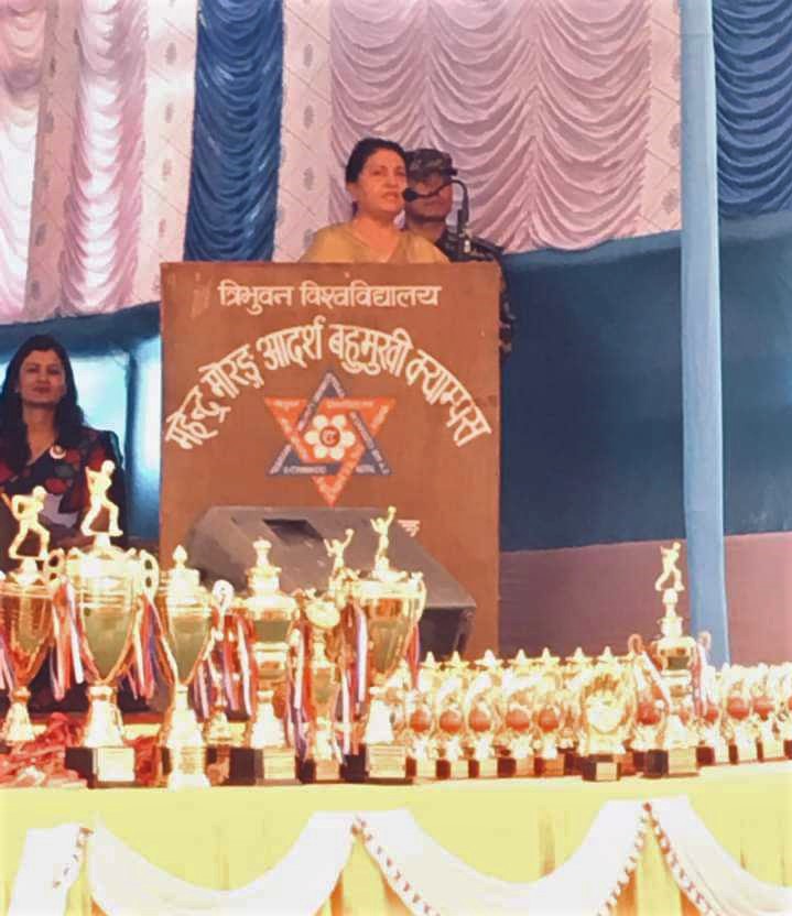 विज्ञान र प्रविधिको क्षेत्रमा पहुँच पुर्‍याउने शिक्षा अध्यापन गराउनुपर्छ : पूर्वराष्ट्रपति भण्डारी