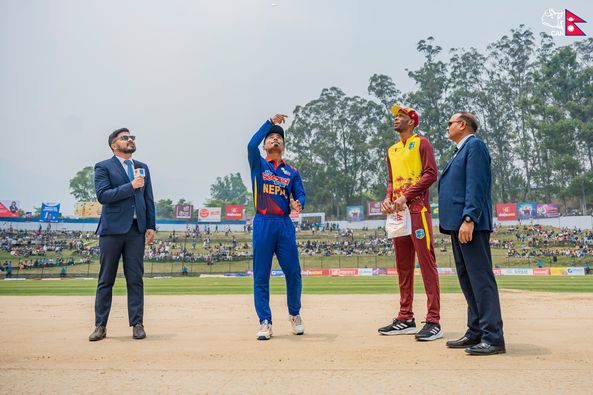 वेस्ट इन्डिज ए विरुद्ध नेपालले टस जित्यो