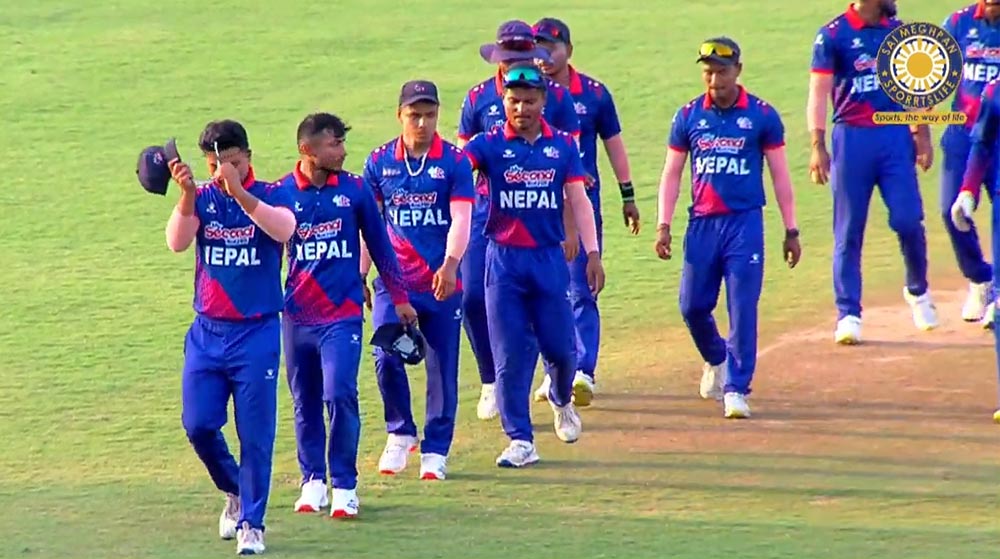 नेपालले गुजरातविरुद्ध टस जितेर ब्याटिङ गर्दै
