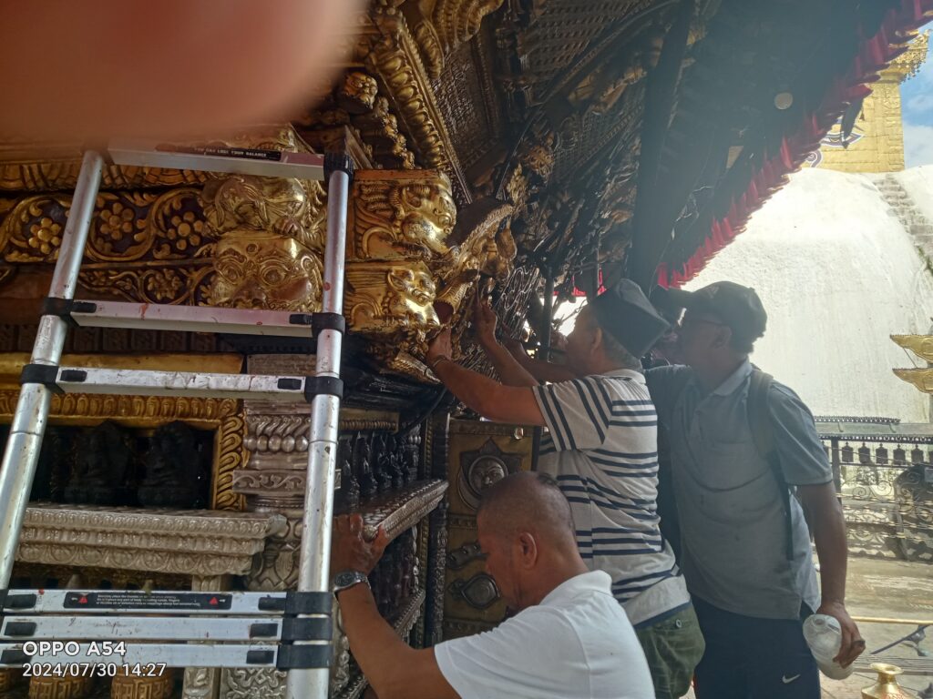 स्वयम्भू चैत्य तथा आसपासका सम्पदा सरसफाइ