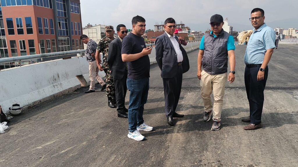 ग्वार्को फ्लाईओभरको मुख्य संरचना निर्माण पूरा