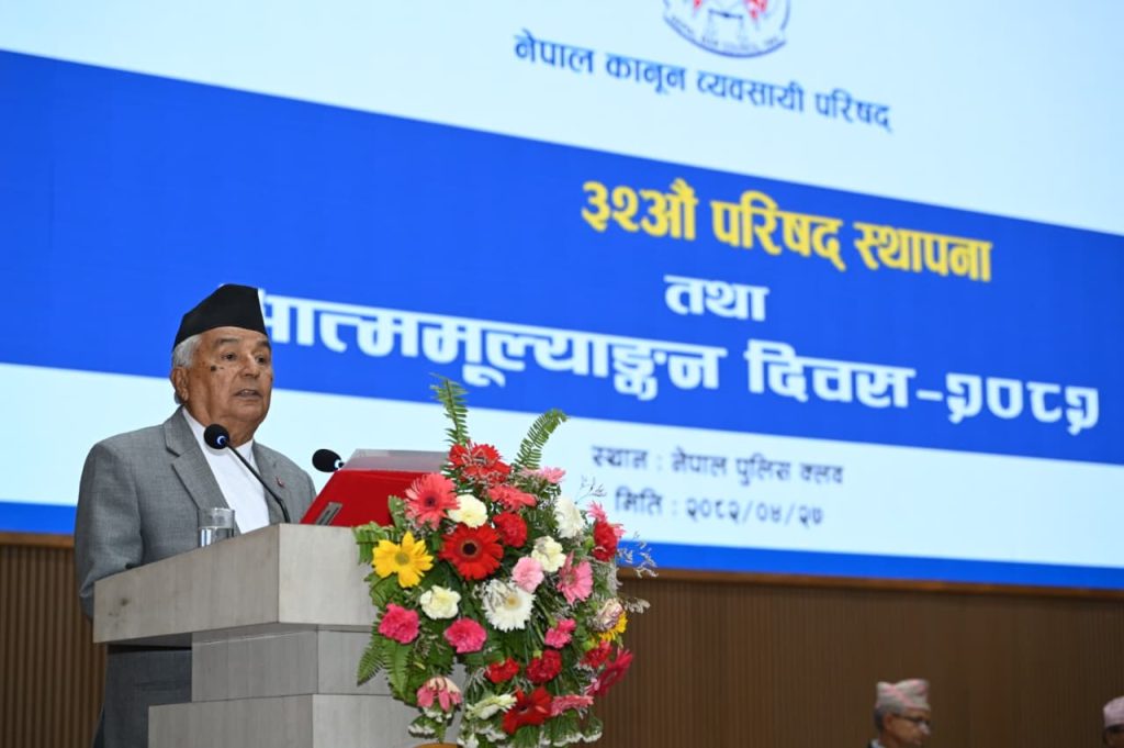 विधिसम्मत न्यायिक प्रणालीबाट मात्रै सुशासन र अमनचयन कायम हुन्छ : राष्ट्रपति पौडेल